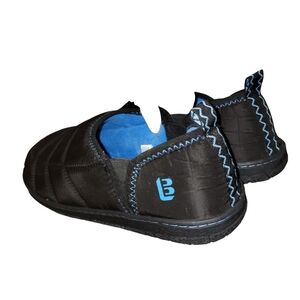 Men's Black and Blue Slip-On Loafers Cc9